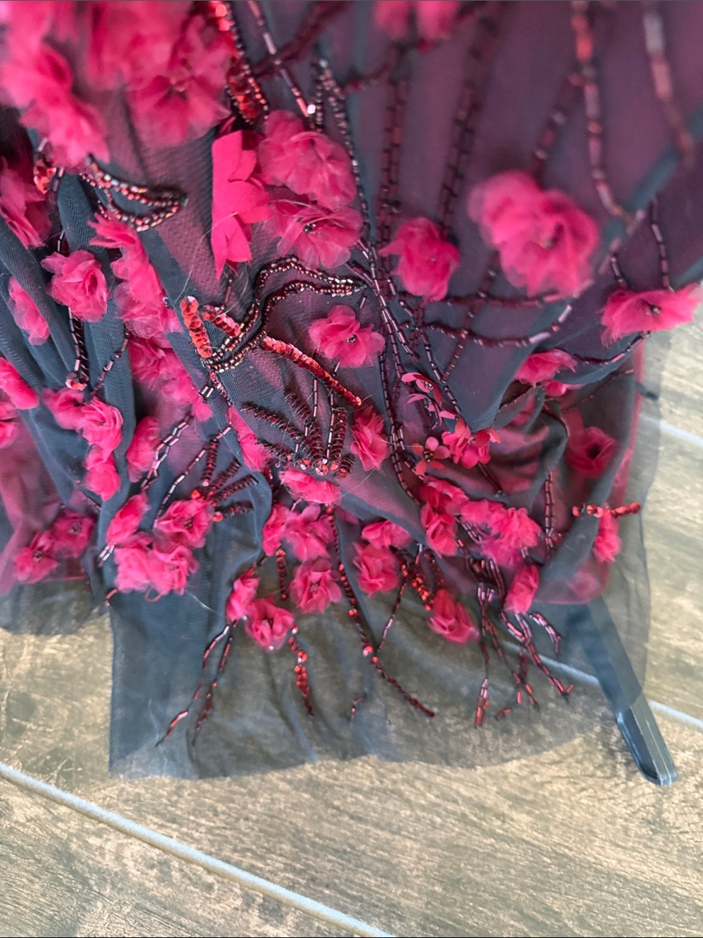 Theia Red Cocktail Dress with Branded Label - Picture 5 of 6